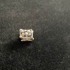 Pandora silver and red sleigh charm